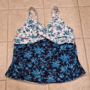 New Women's Plus Size 20W Lands' End Tankini Swim Suit Top